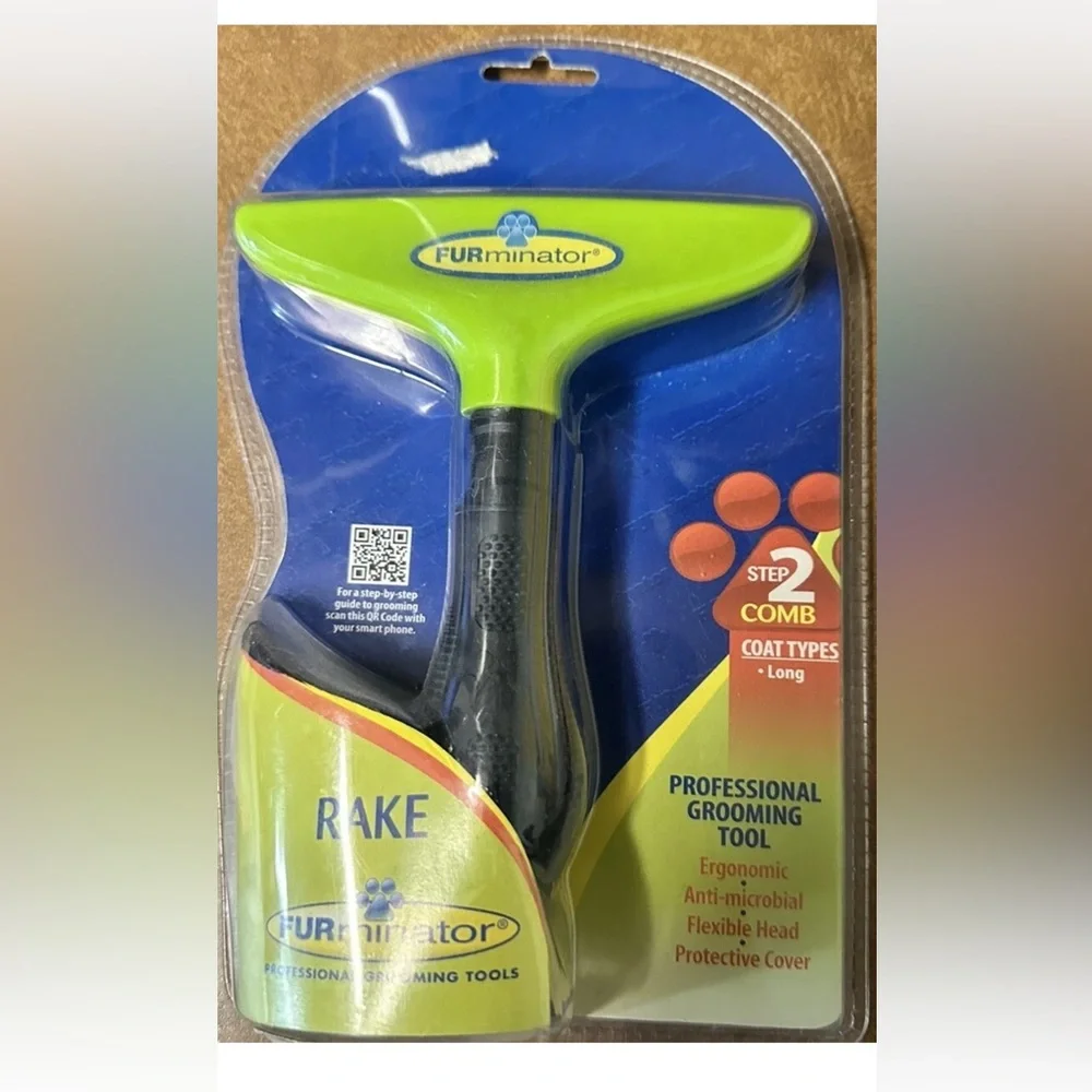 FURminator Pet Grooming Rake for Long Coats & Thick Fur – New In Box